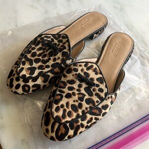 J.Crew leopard print mules size 7